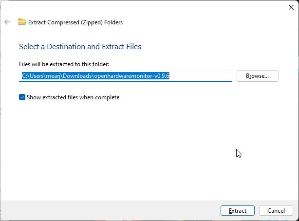 హార్డ్వేర్ మానిటర్ని తెరవండి
